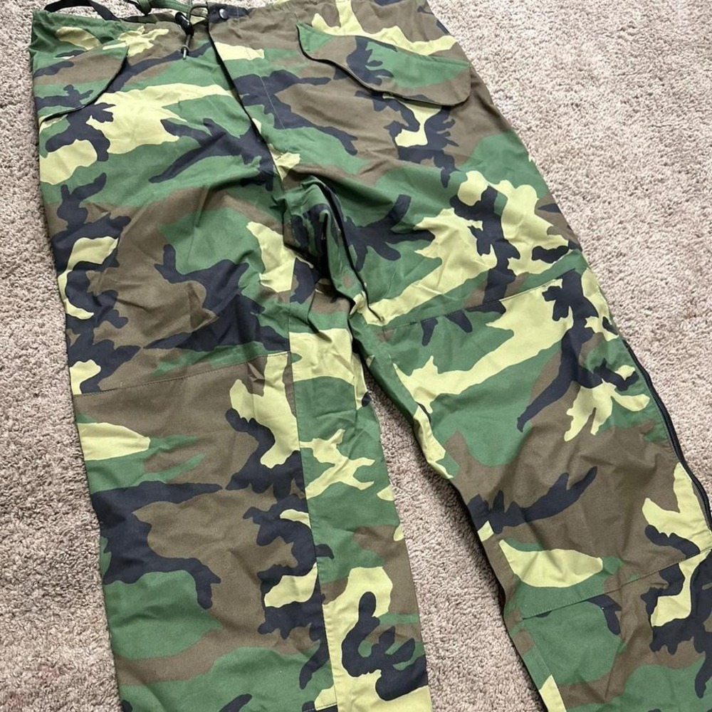 US Military Woodland Camo Extended Cold Weather Trouser Pants Large - Picture 2 of 8